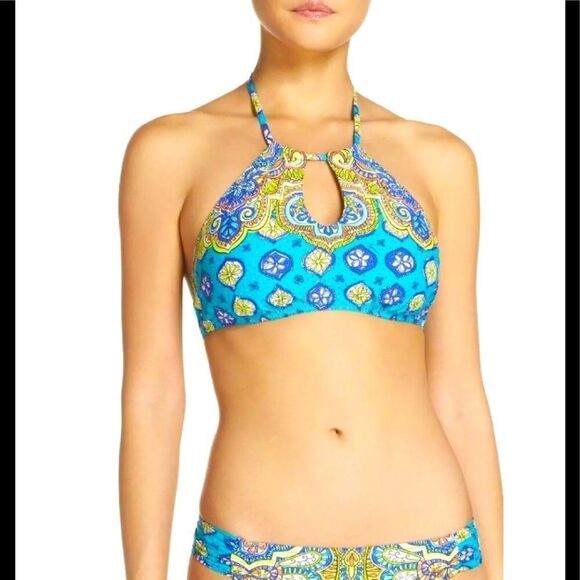 Trina Turk high neck halter bikini top. NWT - Picture 8 of 9